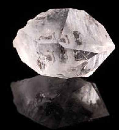White Polished and Rough Diamonds